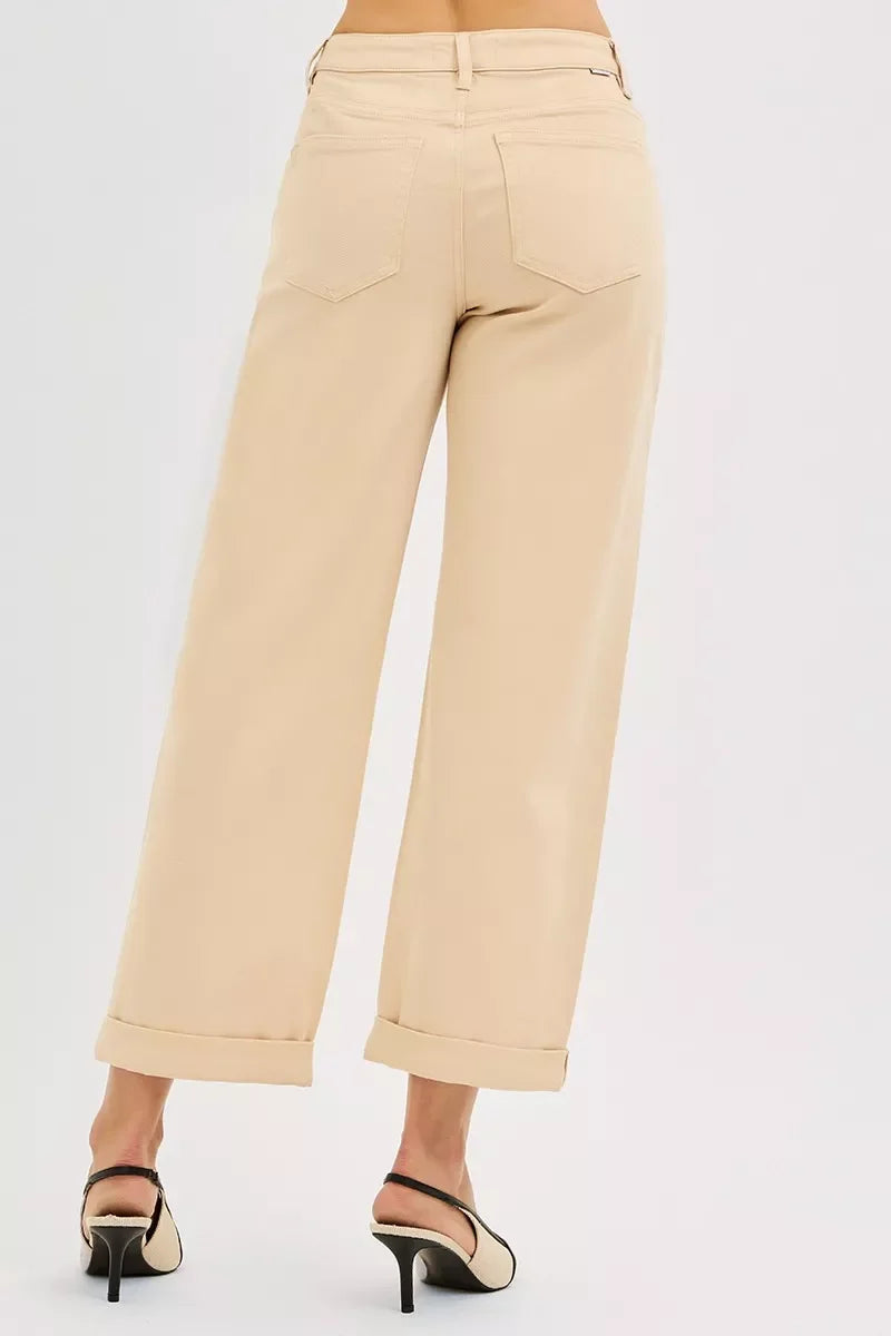 Tummy Control Mid Rise Ankle Barrel Relaxed Baggy