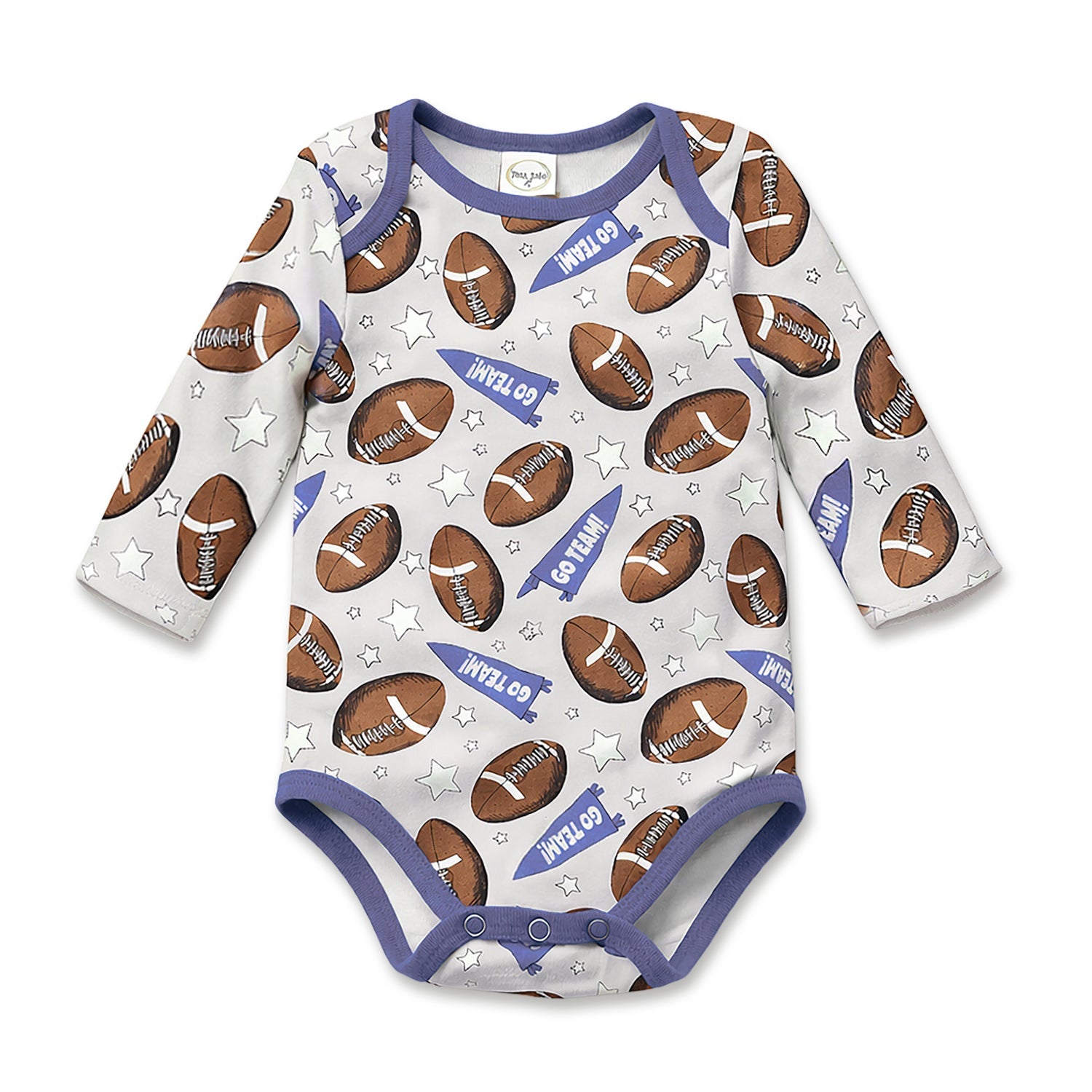 Baby Boy Football Bamboo Stretch Bodysuit