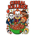Cereal Halloween Characters T-Shirt – Custom Spooky Cartoon Tee, Black Short Sleeve Shirt for Men & Women
