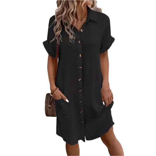 Single-breasted Mid-length Shirt