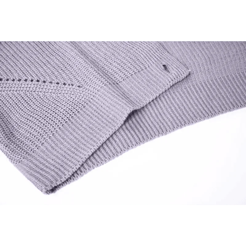 Hot Look Stylish Women's Knitted Cardigans Sweater Fashionable Autumn Long Sleeve Loose Coat Casual Button Thick V Neck Solid Female Tops