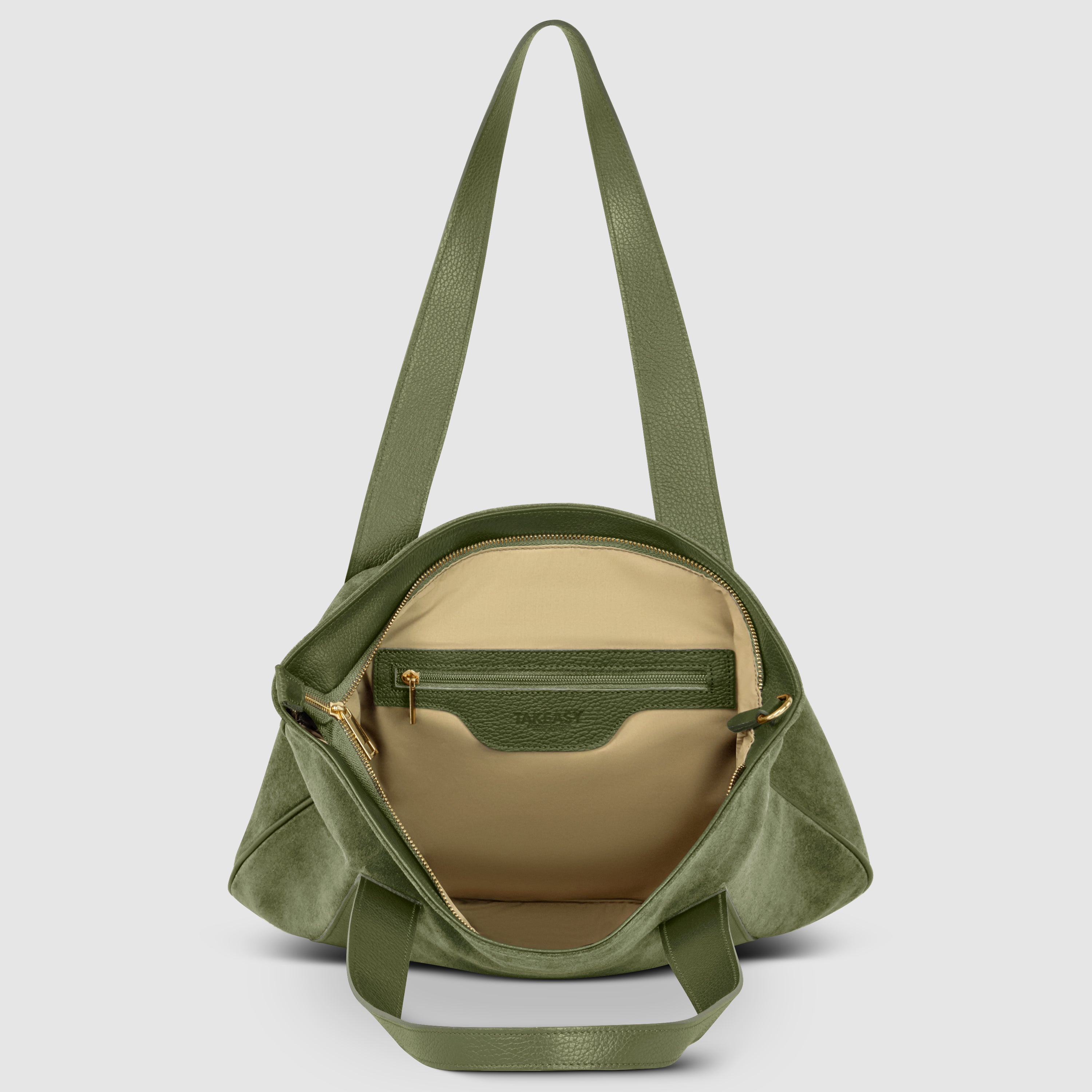 Italian Genuine Suede & Full-Grain Leather Tote Bag | Varese