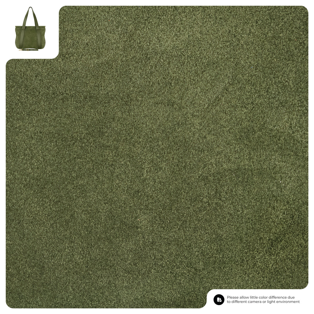 Italian Genuine Suede & Full-Grain Leather Tote Bag | Varese