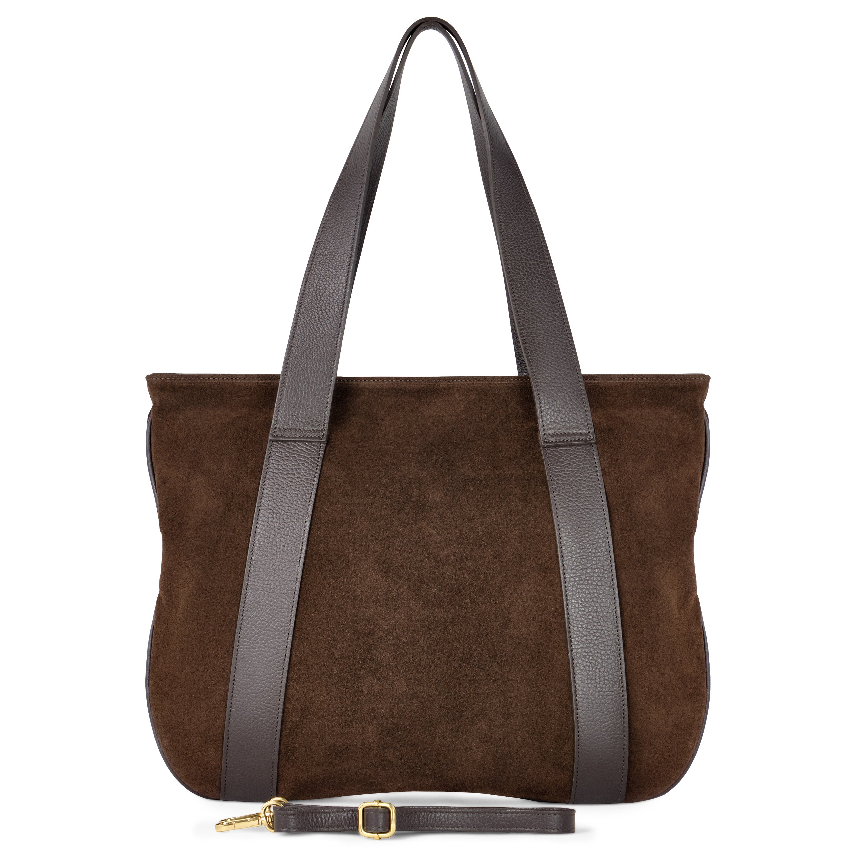 Italian Genuine Suede & Full-Grain Leather Tote Bag | Varese