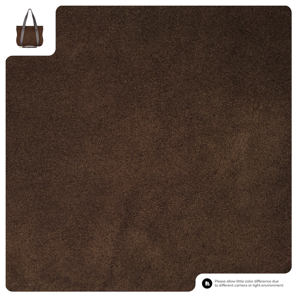 Italian Genuine Suede & Full-Grain Leather Tote Bag | Varese