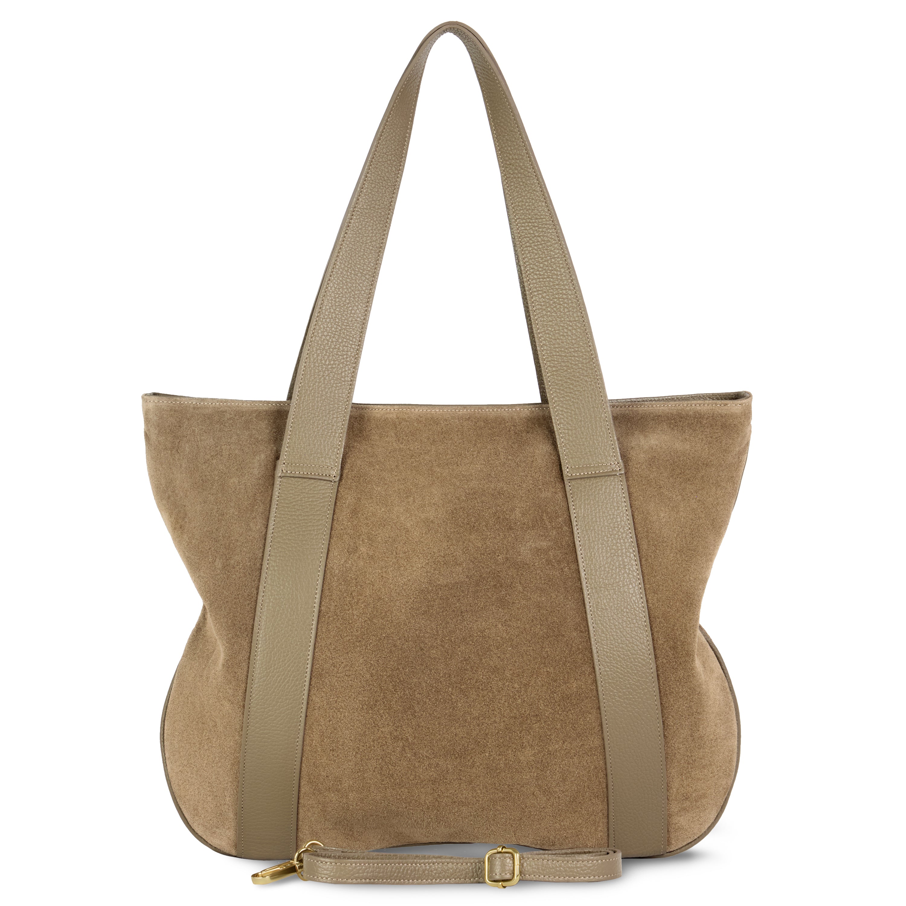 Italian Genuine Suede & Full-Grain Leather Tote Bag | Varese